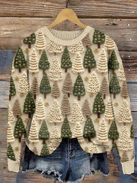 Elva - Weihnachtspullover mit Soft-Touch – Beige