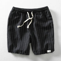 IMRE - LEINEN SHORT – Schwarz