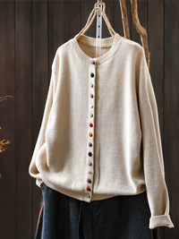 Ellery | Strickknopf-Cardigan – Beige