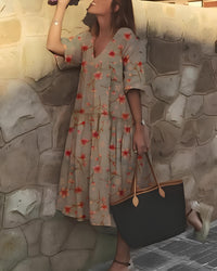 Gem | Damen Elegantes Kleid – Khaki