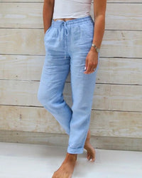 AURELIA - WEITE LEINENHOSE – Blau