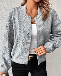 LISE | ELEGANTE STRICKWESTE, MODERNER STIL – Grau