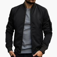 Bomberjacke für Herren - Leichte Sommerjacke für stilvolle Tage – Schwarz