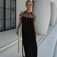 Maddie - Sexy Maxikleid – Schwarz