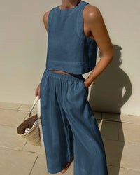 La Luna - Zweiteiliges Set – Blau