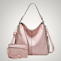 Allison | Damen Schicker Vielseitiger Leder Tasche – Rosa 1