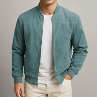 Léo Suede Bomber – Petrol