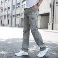Davide™ | Stylische Cargo-Hose – Hellgrau