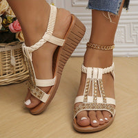 Trudy™ | Orthopädische Keilsandalen im Ibiza-Stil – Beige