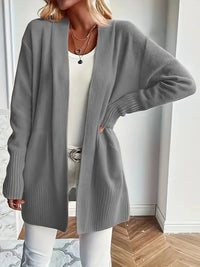 Litaronie | Entspannter Langarmpullover mit praktischer Tasche – Grau