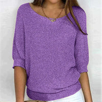Kelora - Leichter Pullover mit weichem Griff – Lila