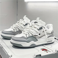 Hanz - Lässige Turnschuhe mit geometrischem Muster – Grau