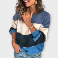 Elisa - Lässiger & kuscheliger Pullover – Blau