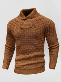 OTMAR - DICKER STRICKPULLOVER MIT HOHEM KRAGEN – Camel