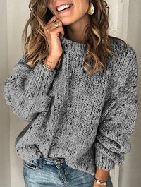 Celeste - Bequemer Retro Pullover – Grau