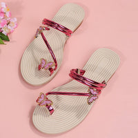 Chloa Boho Sandalen | Sommerliche Strandsandalen für Frauen – Rosenrot