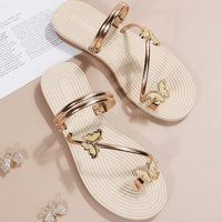 Chloa Boho Sandalen | Sommerliche Strandsandalen für Frauen – Gold