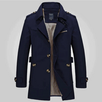 Yielma | Trenchcoat für Männer – Dunkelblau
