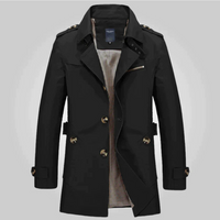 Yielma | Trenchcoat für Männer – Schwarz