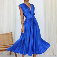 Hana - Sexy Maxi-Kleid – Blau