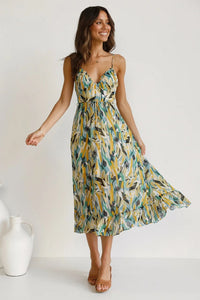 Sabel - Farbenfrohes Midi-Sexy-Kleid – Türkis