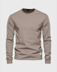 Eric | Herren Casual Slim Fit Langarm T-Shirt – Khaki