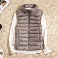 Steppweste für Damen - Superleichte ärmellose Sommerjacke – Khaki