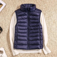 Steppweste für Damen - Superleichte ärmellose Sommerjacke – Marine