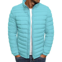 Albert™ - Streetwear-Stil Dick und Warm Reißverschluss Alltagsjacke – Hellblau