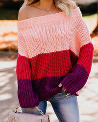 DAMES OFF-SHOULDER PULLOVER | MODERN, BEQUEM, STILVOLL – Rot