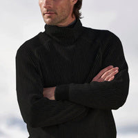 Pullover Herren Mit Rollkragen | Weicher Strick – Schwarz