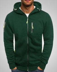 David | Herren Komfort Reißverschluss Hoodie – Grün