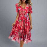Annegret | Elegantes Kleid für stilvolle Sommertage – Rot