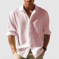 Herren Lässiges Button Down Hemd | Vielseitig Und Stilvoll – Rosa