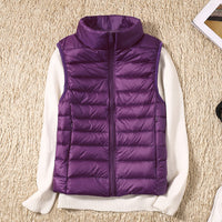 Weste Damen Leicht Gepolstert | Ärmellose Outdoor-Weste – Lila
