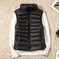 Weste Damen Leicht Gepolstert | Ärmellose Outdoor-Weste – Schwarz