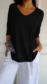 Tina | Weicher Oversized Pullover – Schwarz