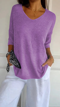 Tina | Weicher Oversized Pullover – Violett