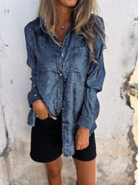 Mara - Modische Freizeitbluse – Blau