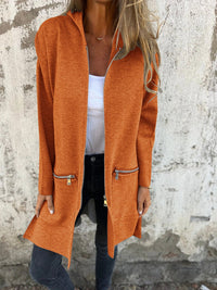 RENATE - LANGARMJACKE MIT RUNDKRAGEN – Orange