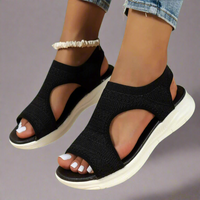 Kathrudis | Orthopädische Laufsandalen für Damen mit Offener Zehenpartie – Schwarz