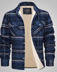 Markus | Herren Gefütterte Karierte Jacke – Grau