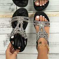 Andrea | Boho-Orthopädische Sandalen – Schwarz