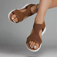 Kathrudis | Orthopädische Laufsandalen für Damen mit Offener Zehenpartie – Dunkelbraun