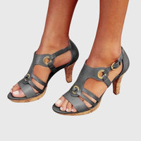 Carla - Damen Elegante Absatzschuhe mit Blockabsatz und Komfortpolsterung – Sidereal Grau