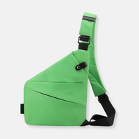 Liv | Sichere Schultertasche aus Nylon – Hellgrün