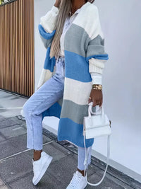 Limanonie | Gemütlicher Cardigan mit offener Vorderseite für mühelosen Stil – Kräftiges Blau