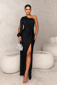 Anna | Elegantes Silhouette-Kleid – Schwarz