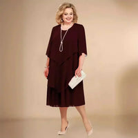 Blaire | Asymmetrisch Kleid – Dunkel Rot