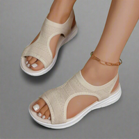 Kathrudis | Orthopädische Laufsandalen für Damen mit Offener Zehenpartie – Cremeweiß